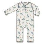 Angel Dear Soft Dinos - French Terry- Green - Uni Romper