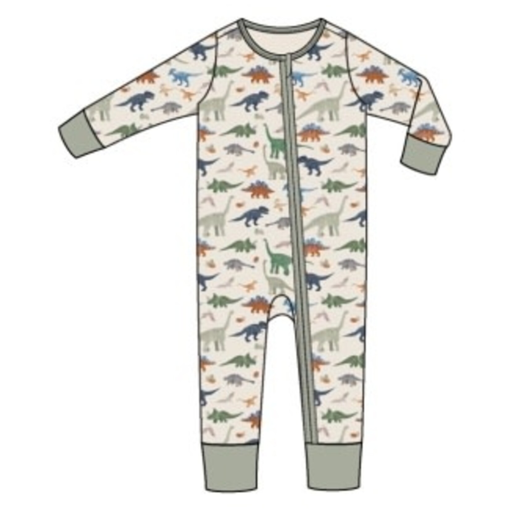 Angel Dear Washy Dinos - 2 Way Zipper Romper