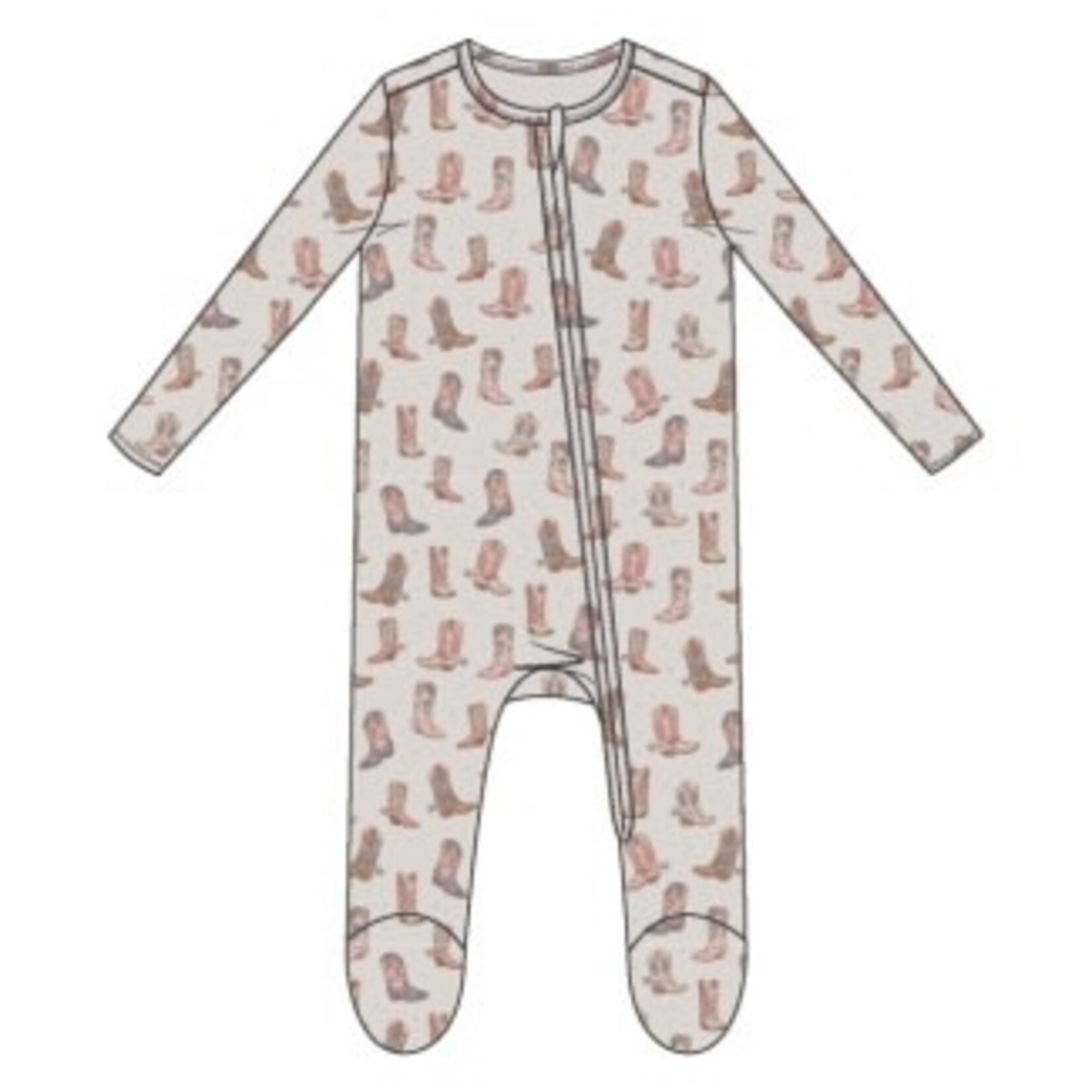 Angel Dear Future Cowgirl - 2 Way Zipper Ruffle Back Footie