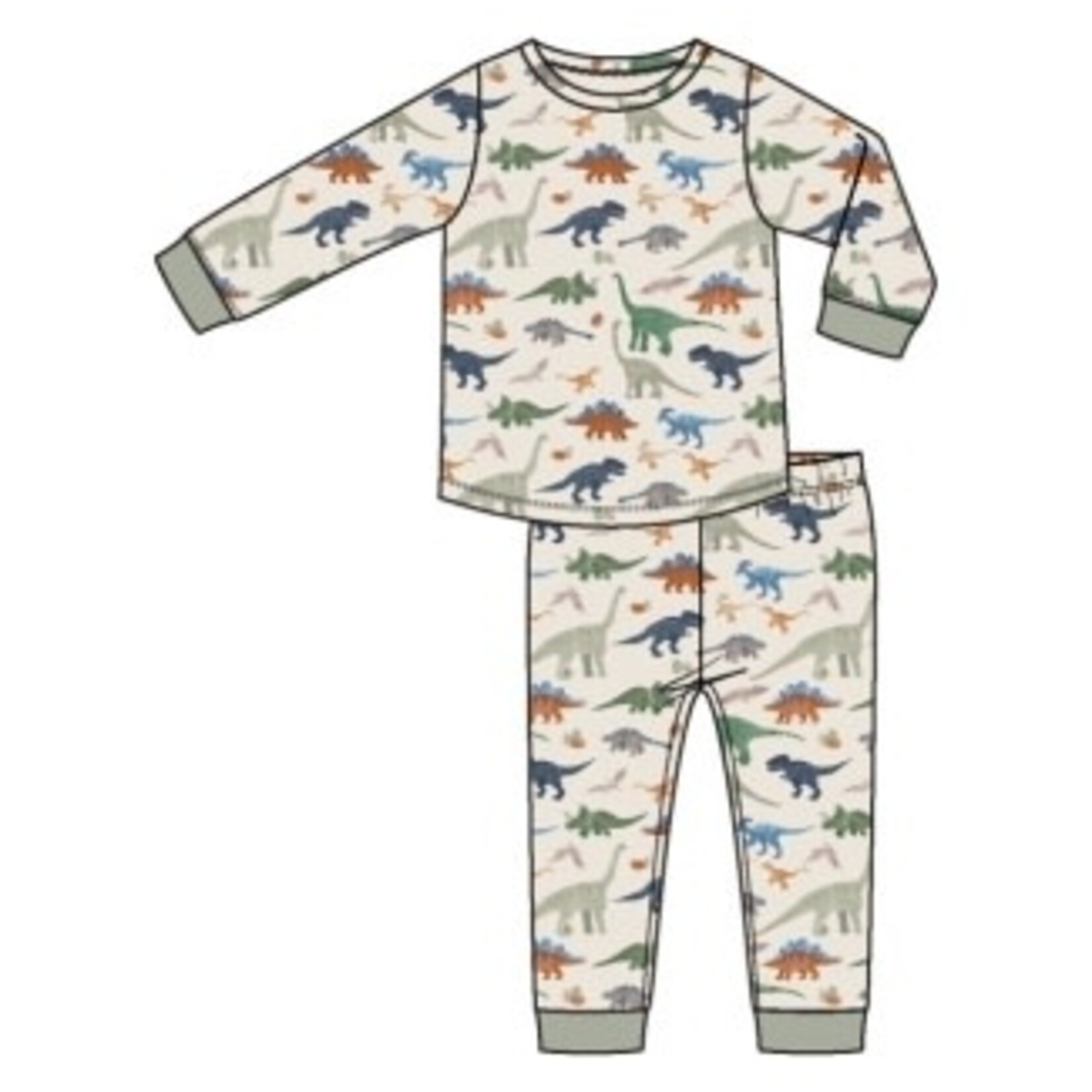 Angel Dear Washy Dinos - L/S Loungewear Set