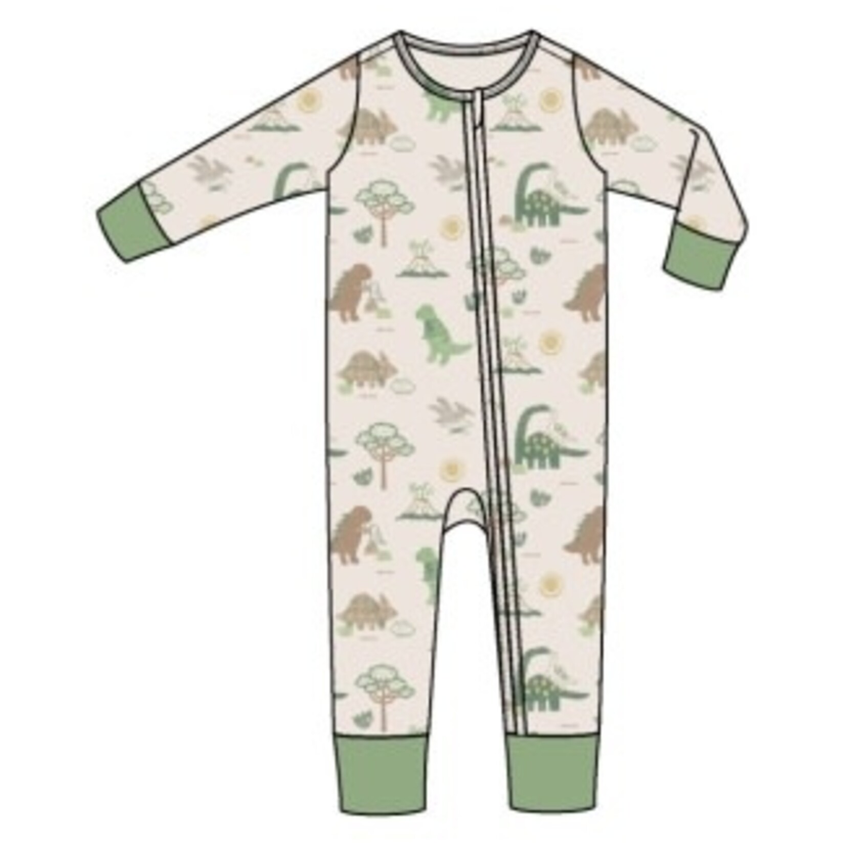 Angel Dear Baby Love Dinos - 2 Way Zipper Romper