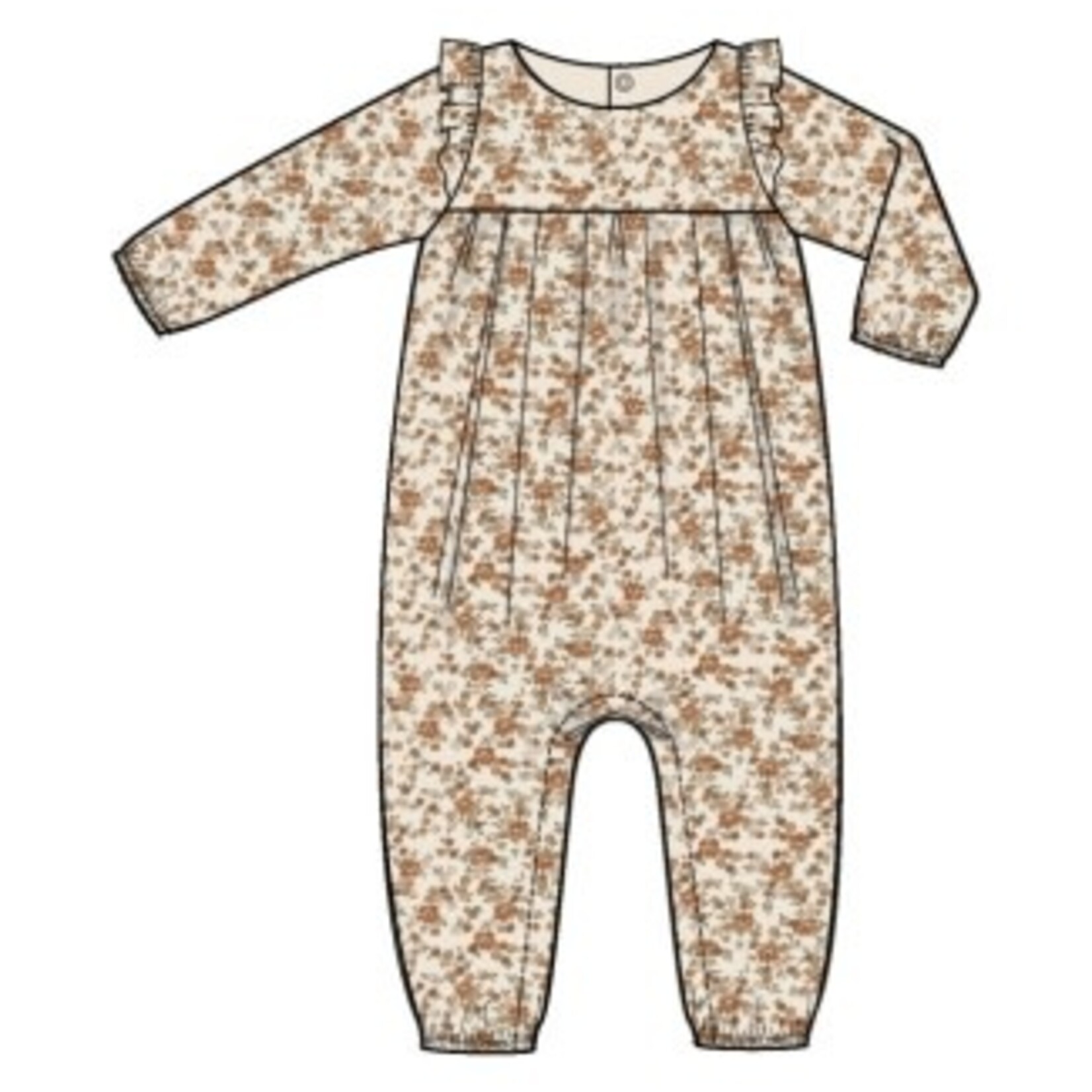 Angel Dear Prairie Calico - Ruffle Sleeve Romper