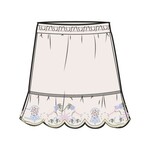 United Legwear EMBROIDERED HEM COTTON SKIRT