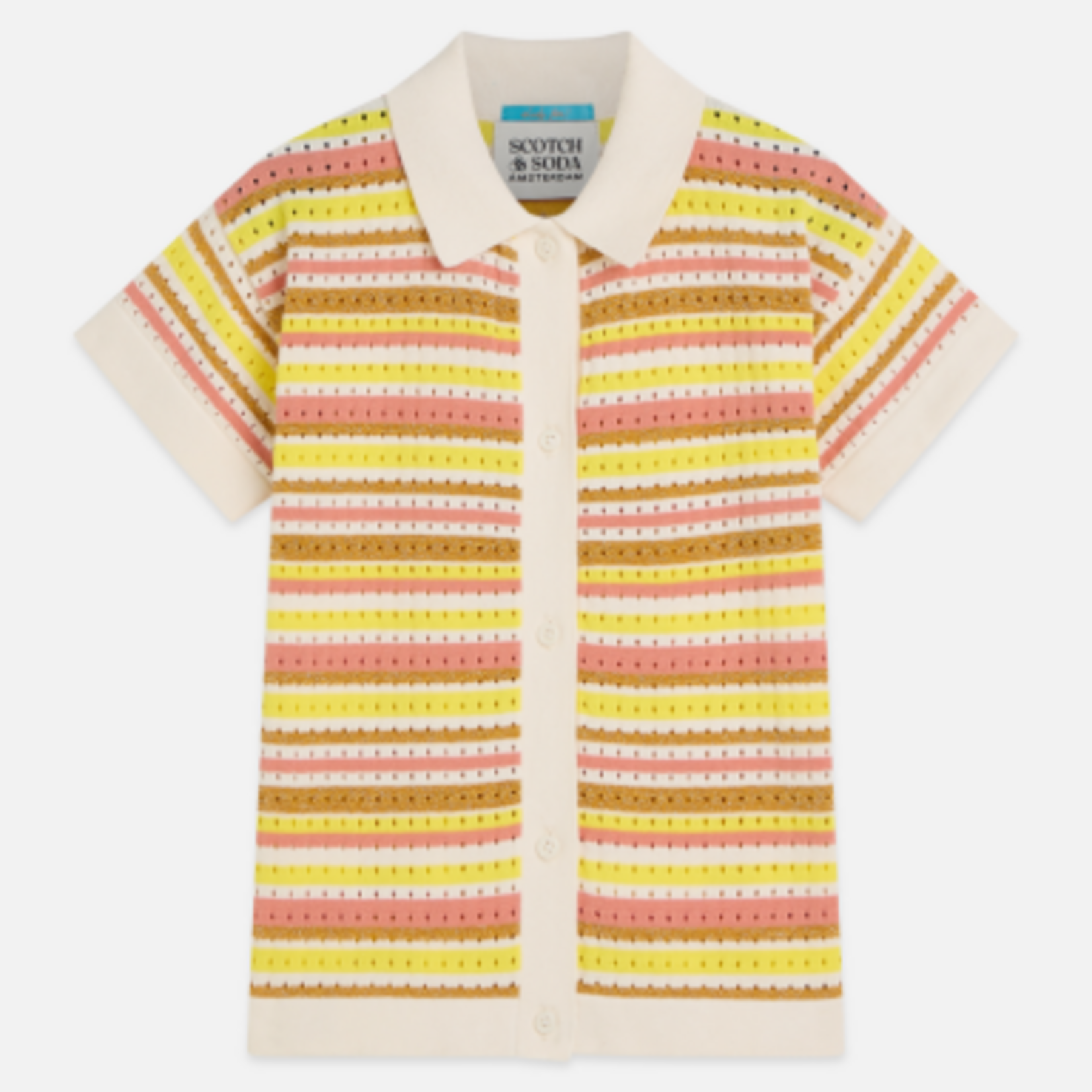 United Legwear LUREX STRIPE SHORTSLEEVE KNITTED SHIRT