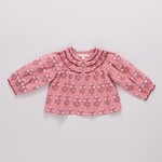 Pink Chicken girls ava top - pink strawflower