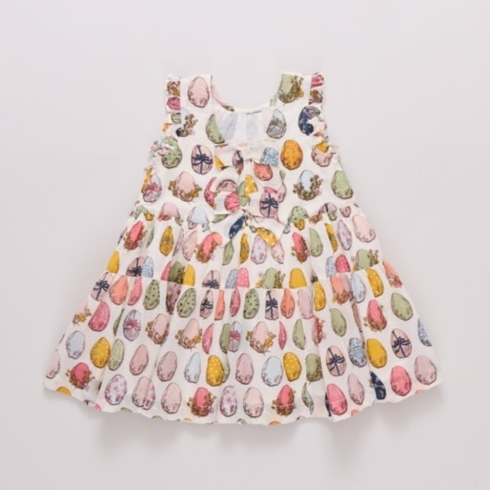 Pink Chicken girls eloise ruffle dress - multi eggs