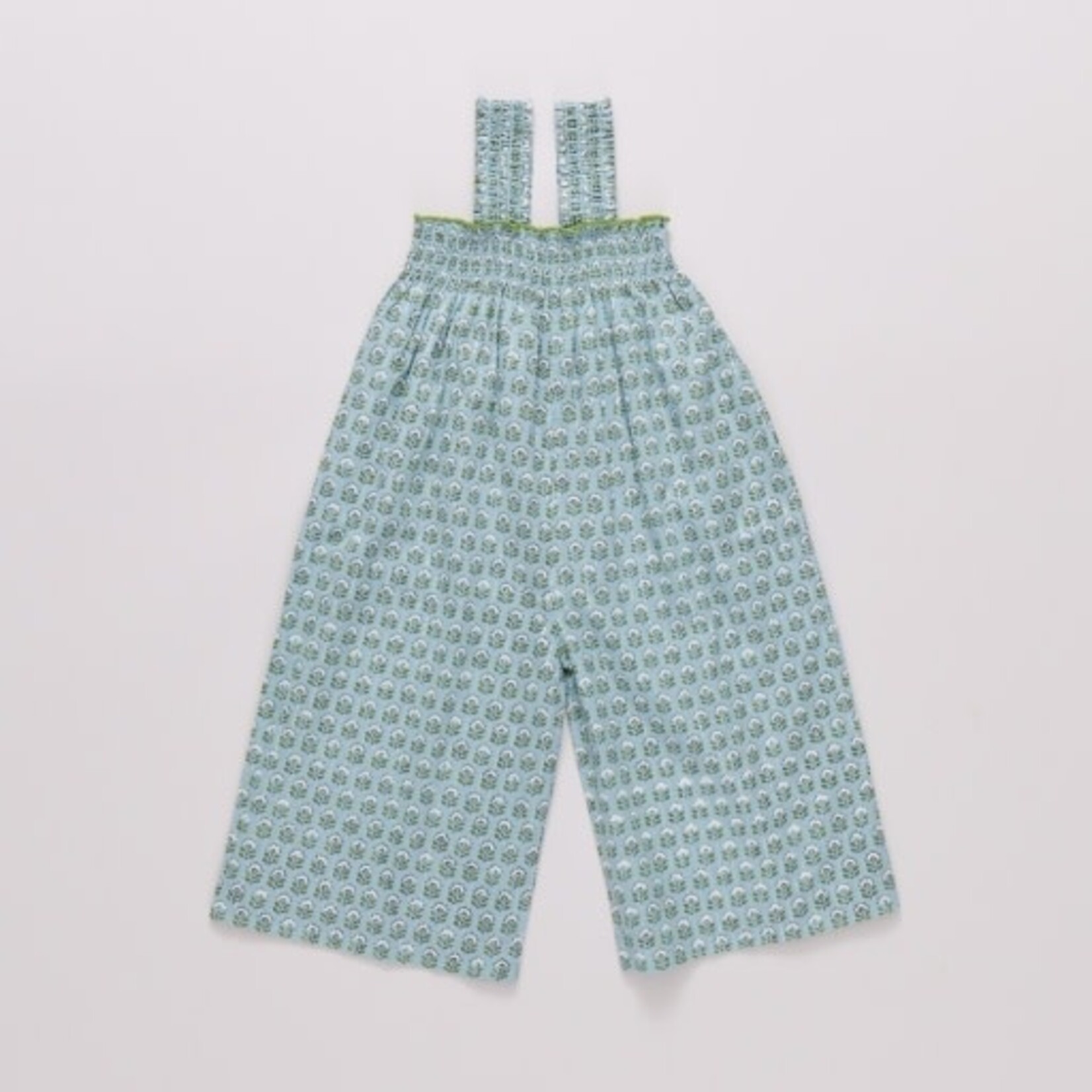 Pink Chicken girls eleven jumper - blue prairie block print