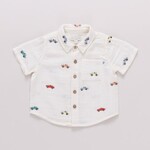 Pink Chicken boys jack shirt - vintage car embroidery