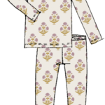 Pink Chicken kids bamboo pj set - lavender dandelion