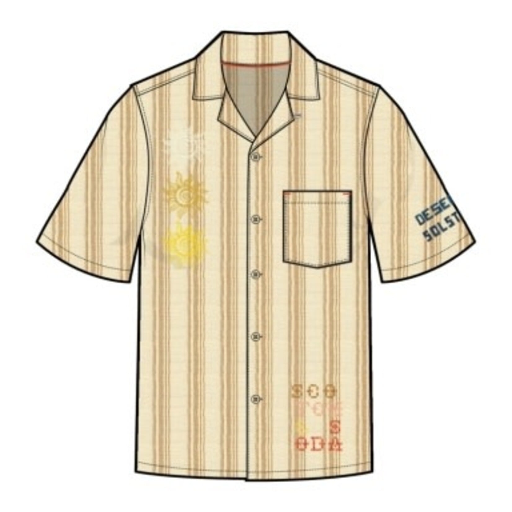 United Legwear PLACED EMBROIDERY STRIPE COTTON SHORT SLEEVE SHIRT