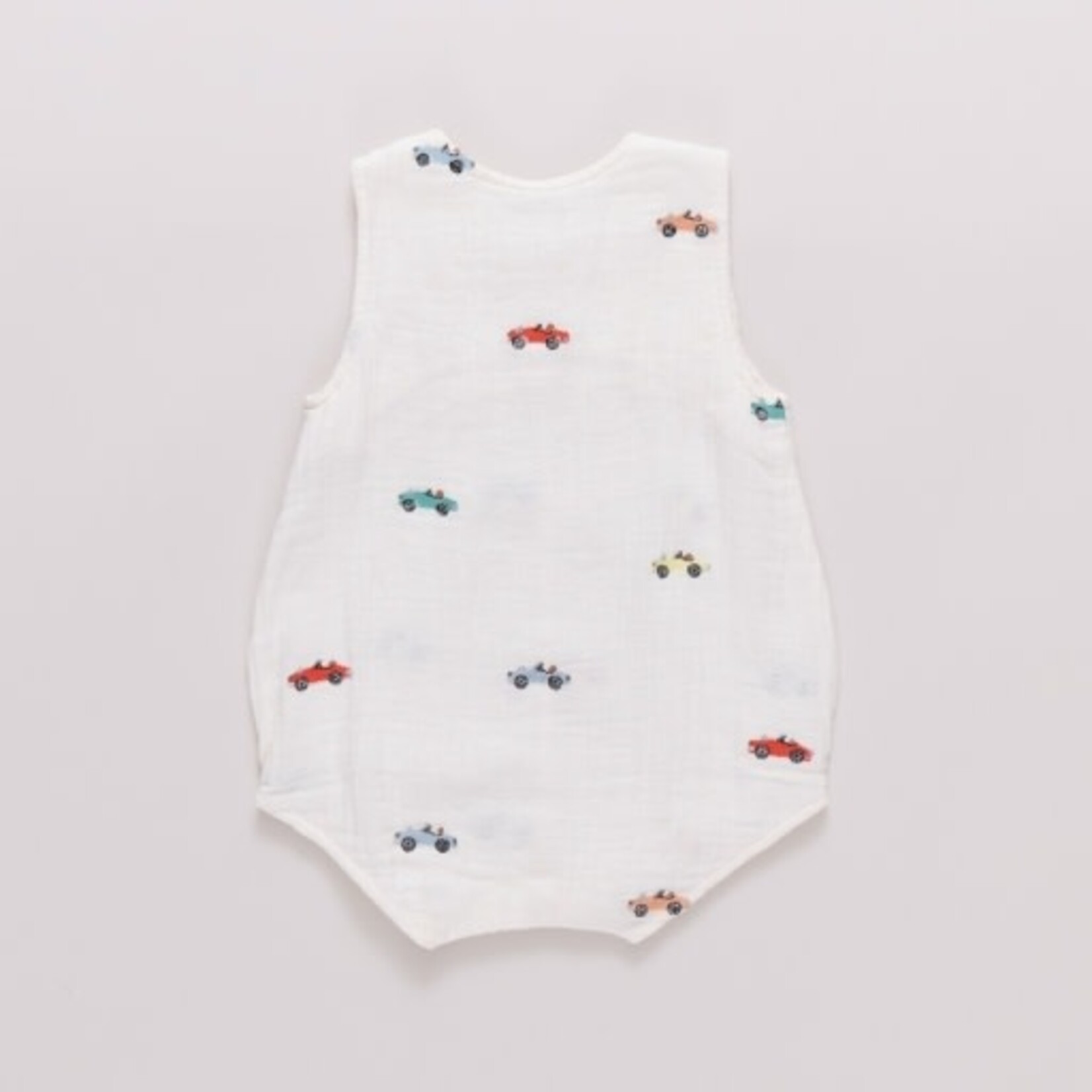 Pink Chicken baby boys noah jumper - vintage car embroidery