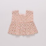 Pink Chicken girls kamari top - pink prairie block print