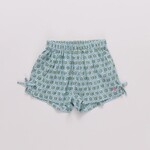 Pink Chicken girls jules short - blue prairie block print