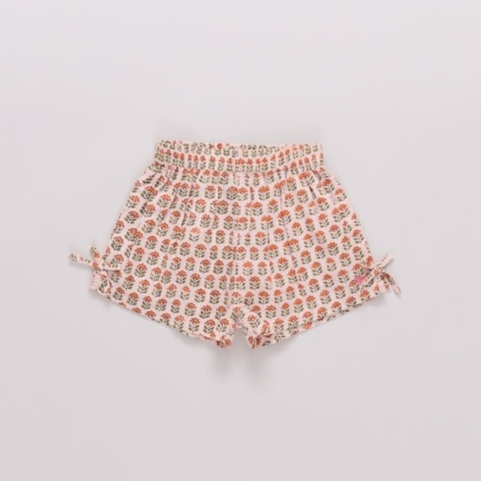 Pink Chicken girls jules short - pink prairie block print