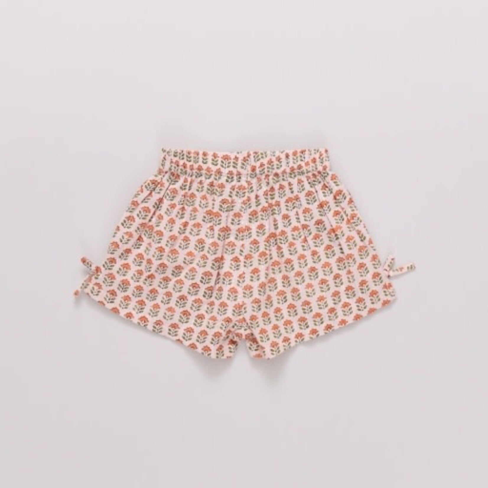 Pink Chicken girls jules short - pink prairie block print