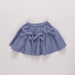 Pink Chicken girls maribelle bow skirt - chambray