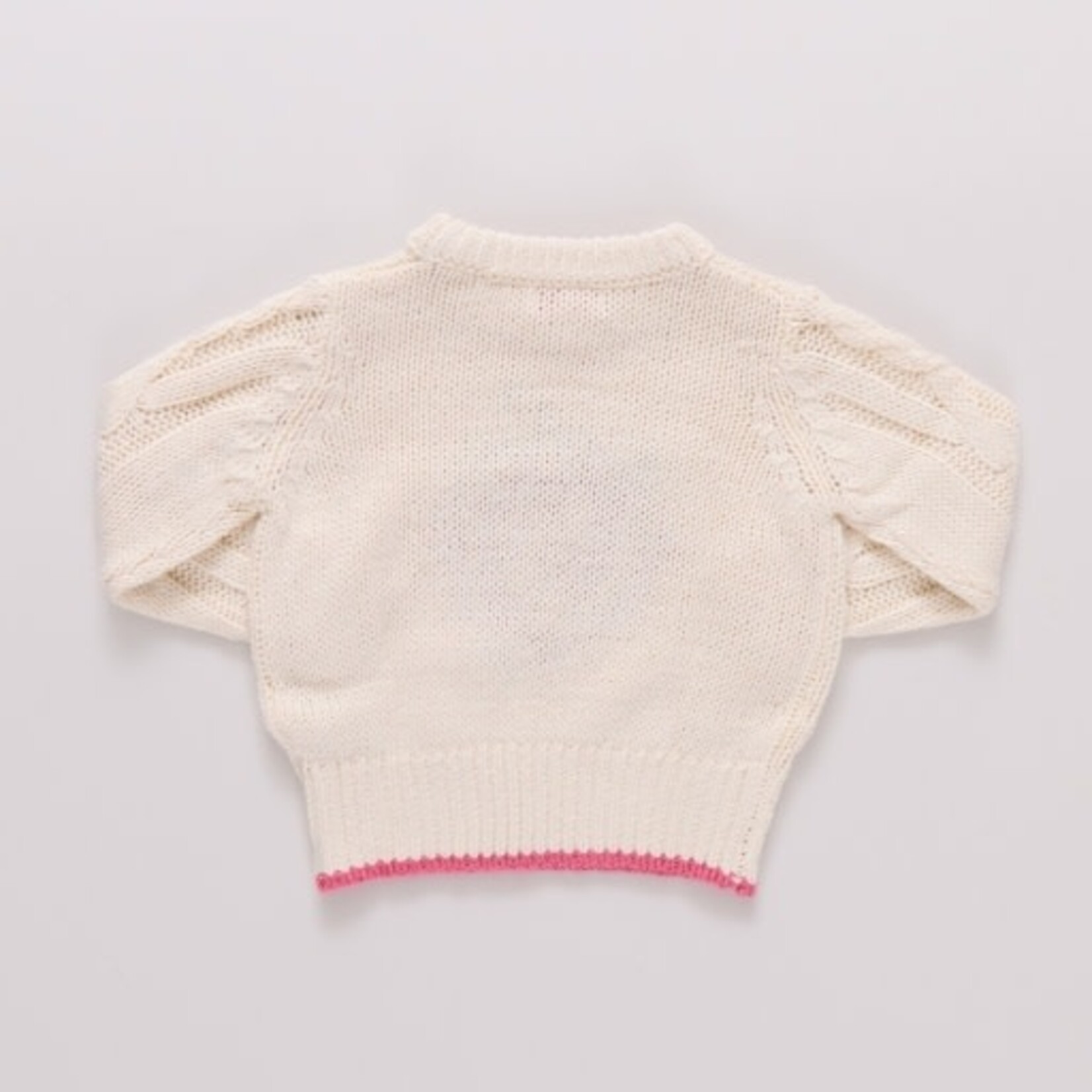 Pink Chicken girls haven sweater - cream strawberry