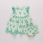 Pink Chicken baby girls cynthia dress set - kelly green eyelet