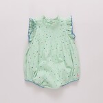 Pink Chicken baby girls jaipur bubble- pastel green polka dot