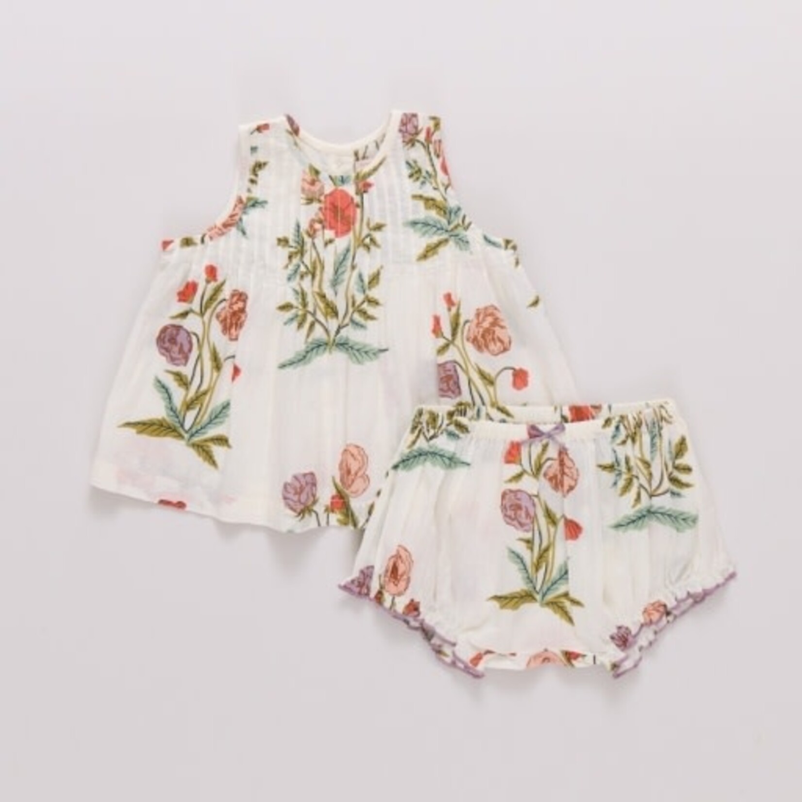 Pink Chicken baby girls jaipur 2-pc set - rosewick poppy