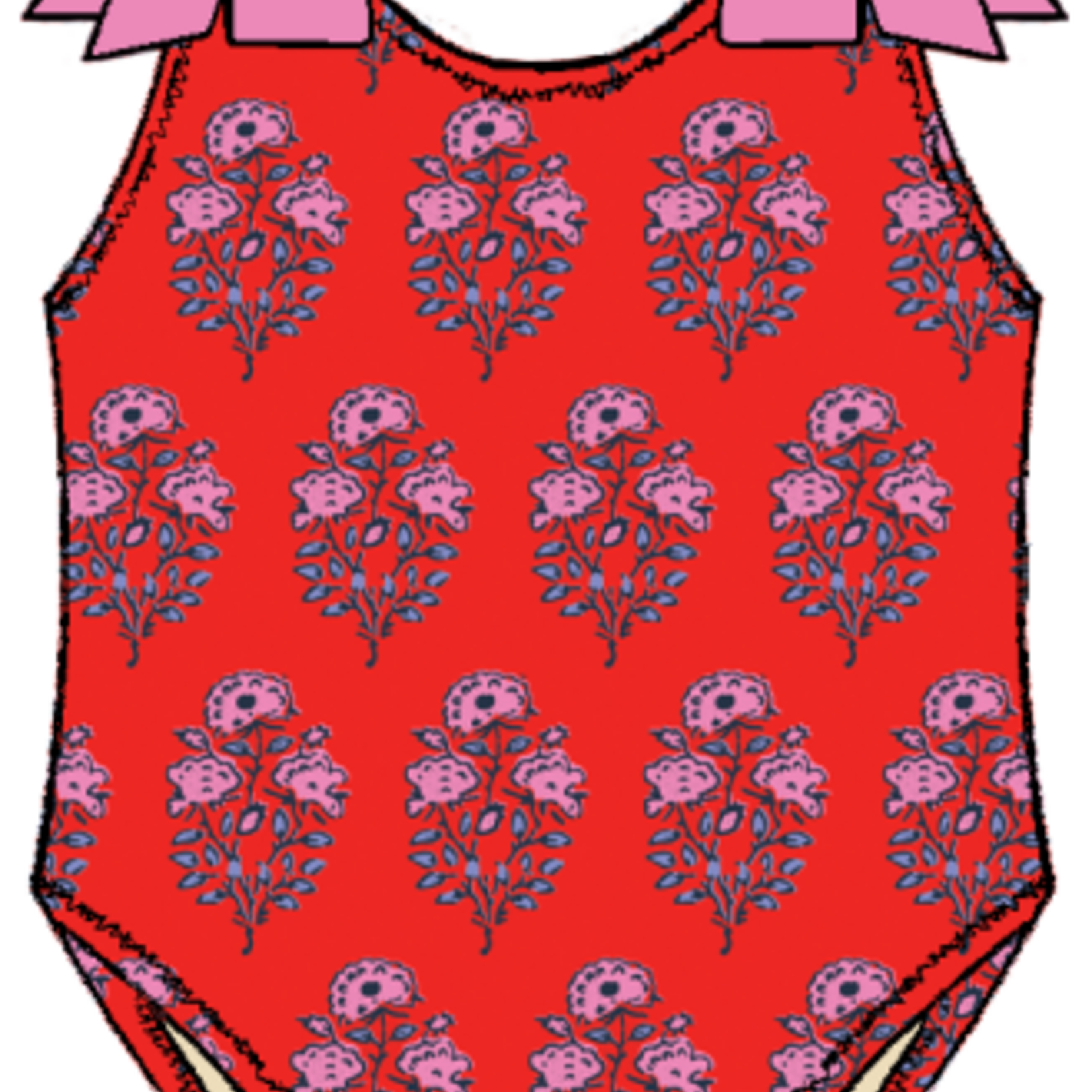 Pink Chicken girls shelly suit - strawflower