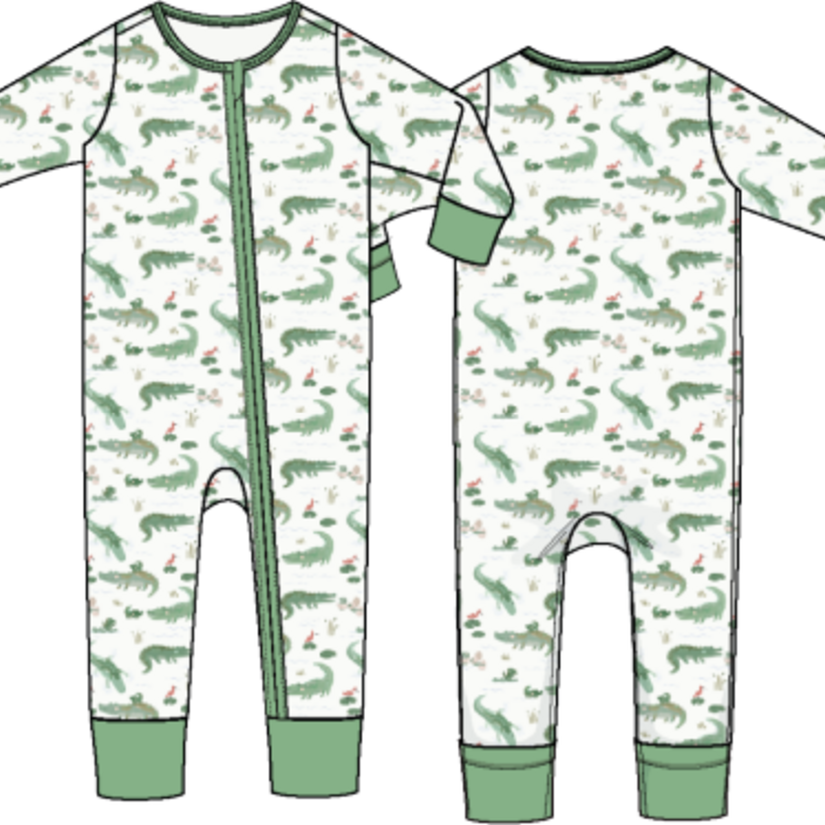 Angel Dear Crayon Alligators - Convertible Romper