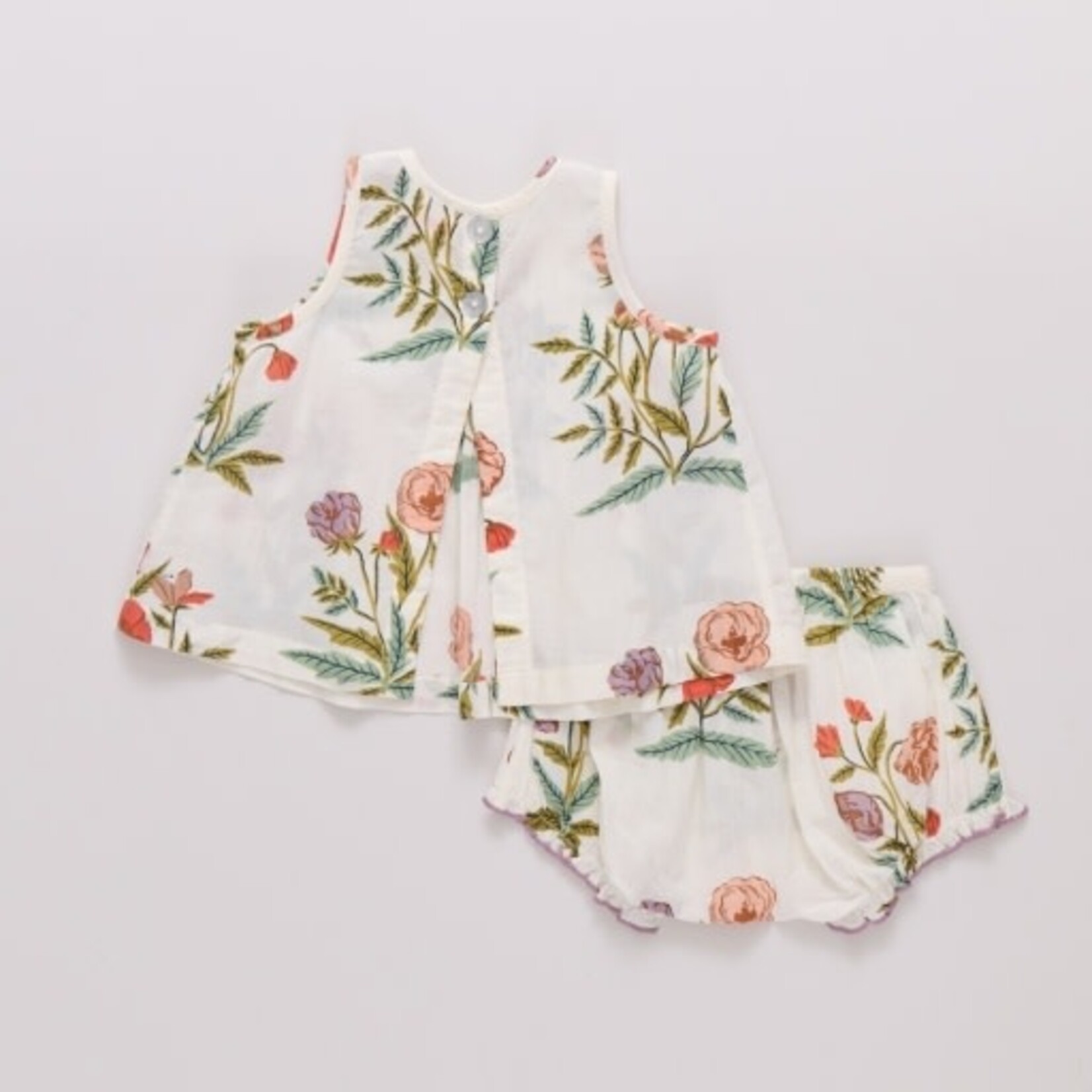 Pink Chicken baby girls jaipur 2-pc set - rosewick poppy