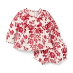 JANIE AND JACK G K RED FLORAL BOW LS SET H1