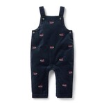 JANIE AND JACK B W NAVY VELVET AO TRAINS OVERALL H1