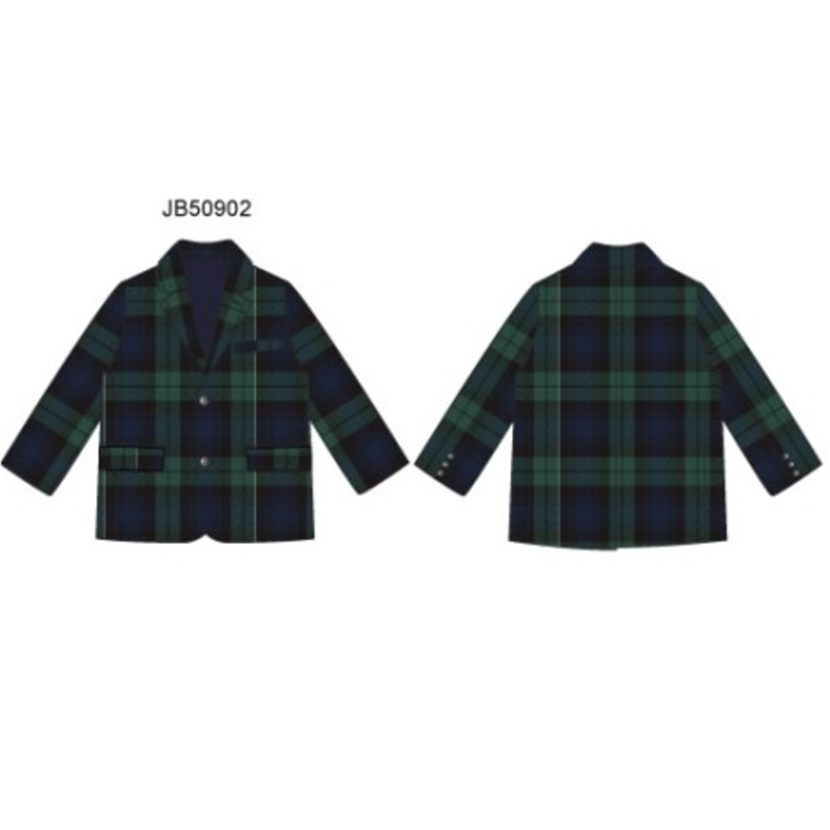 JANIE AND JACK W X GREEN BLACKWATCH BLAZER H1B