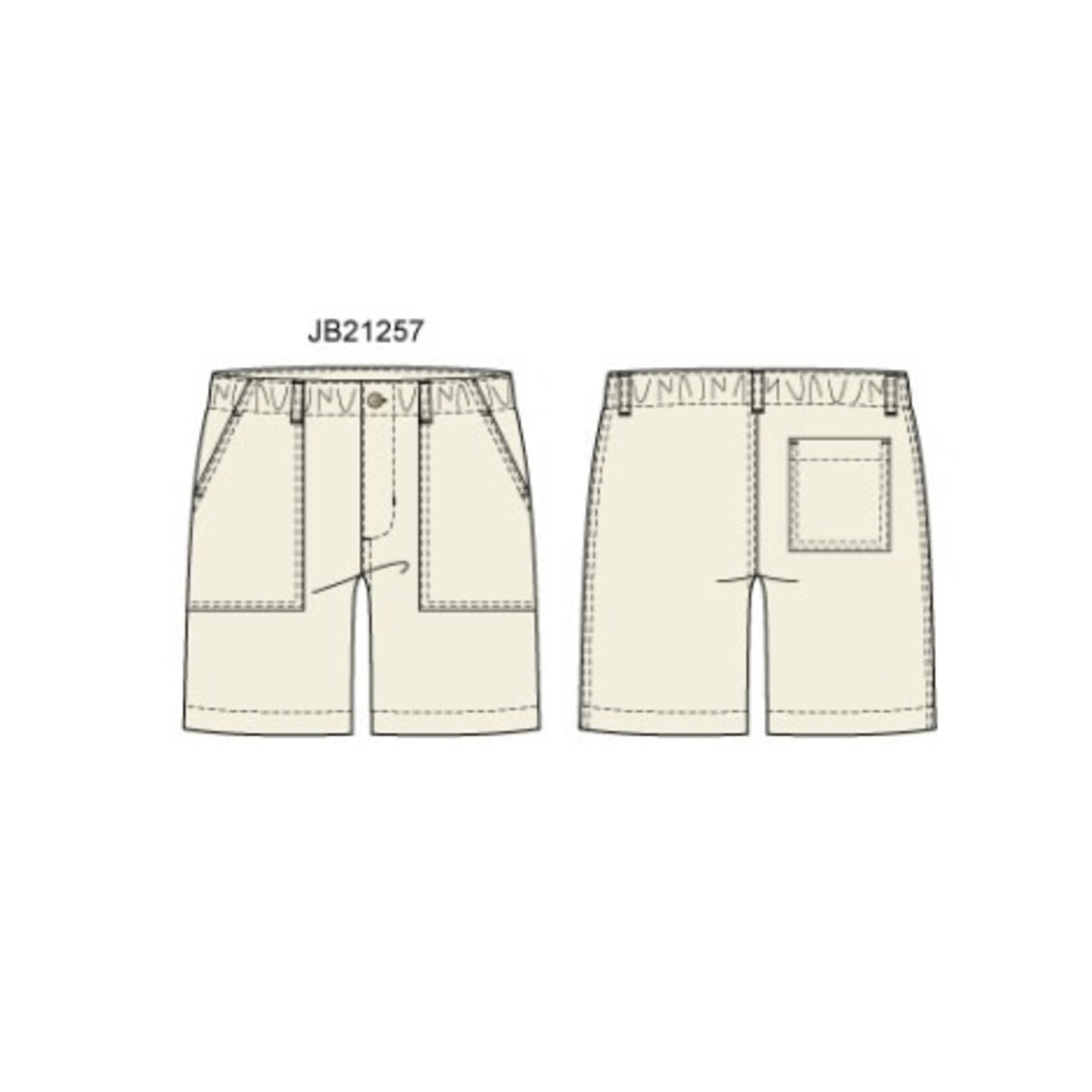 JANIE AND JACK W X ECRU UTILITY POCKET PO LONGER SHORT SPRBRK