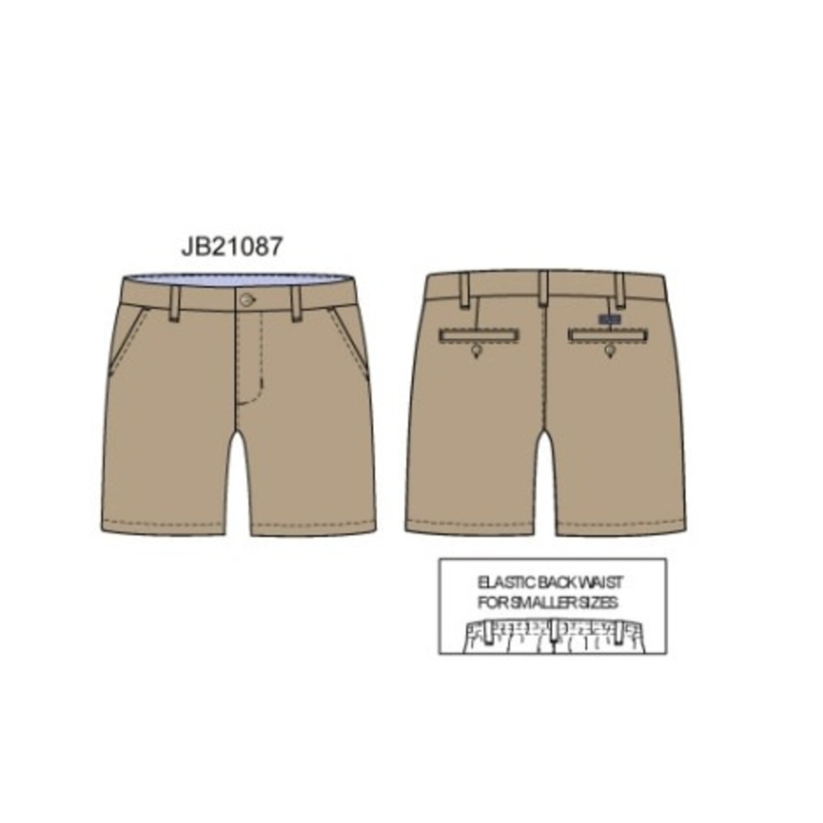 JANIE AND JACK W KHAKI LINEN FF SHORT SB1