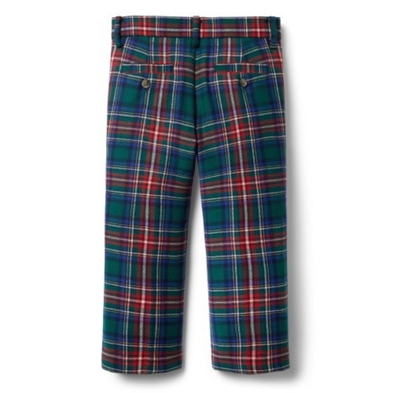 JANIE AND JACK W NVY RED WOOL PLAID PANT H1A