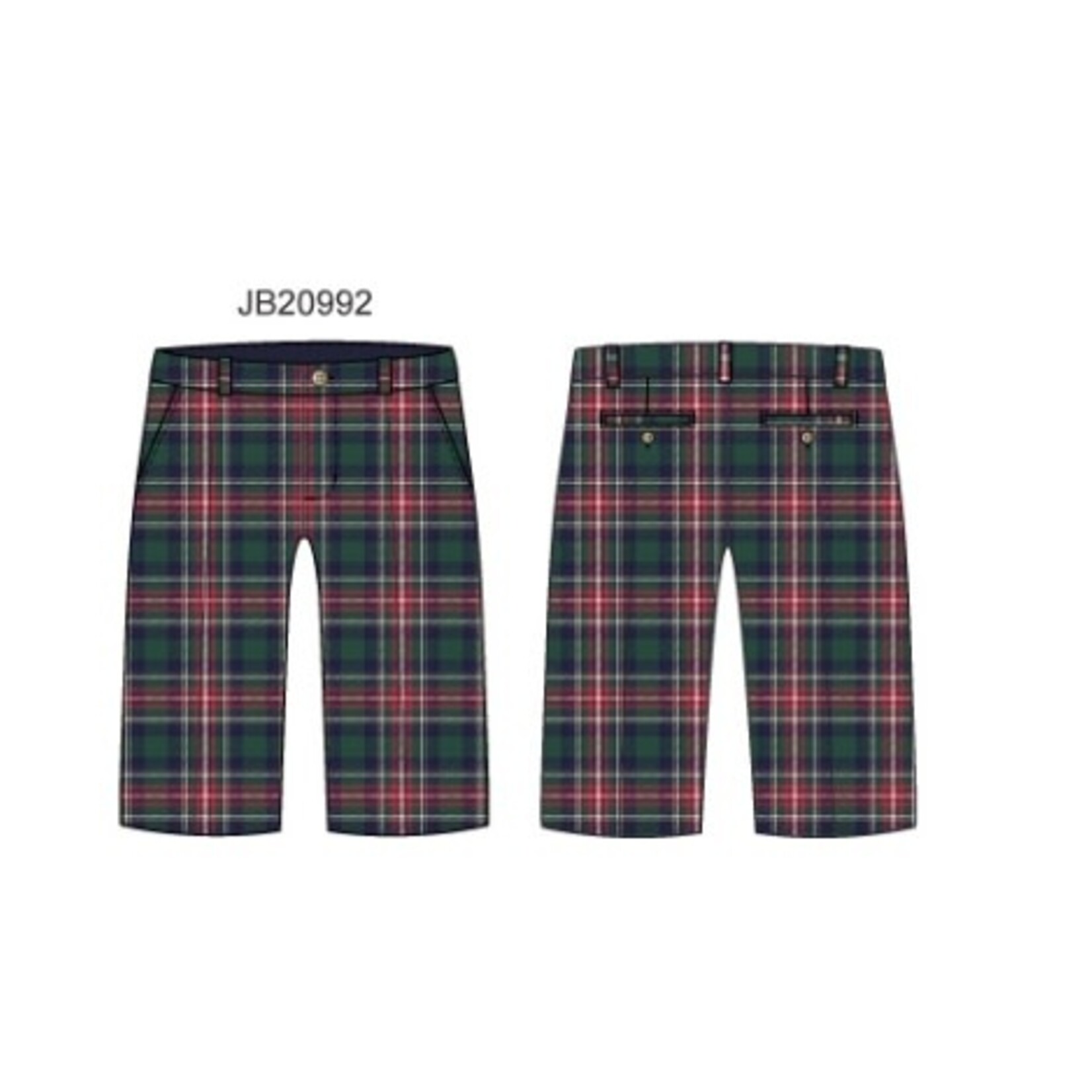 JANIE AND JACK W NVY RED WOOL PLAID PANT H1A