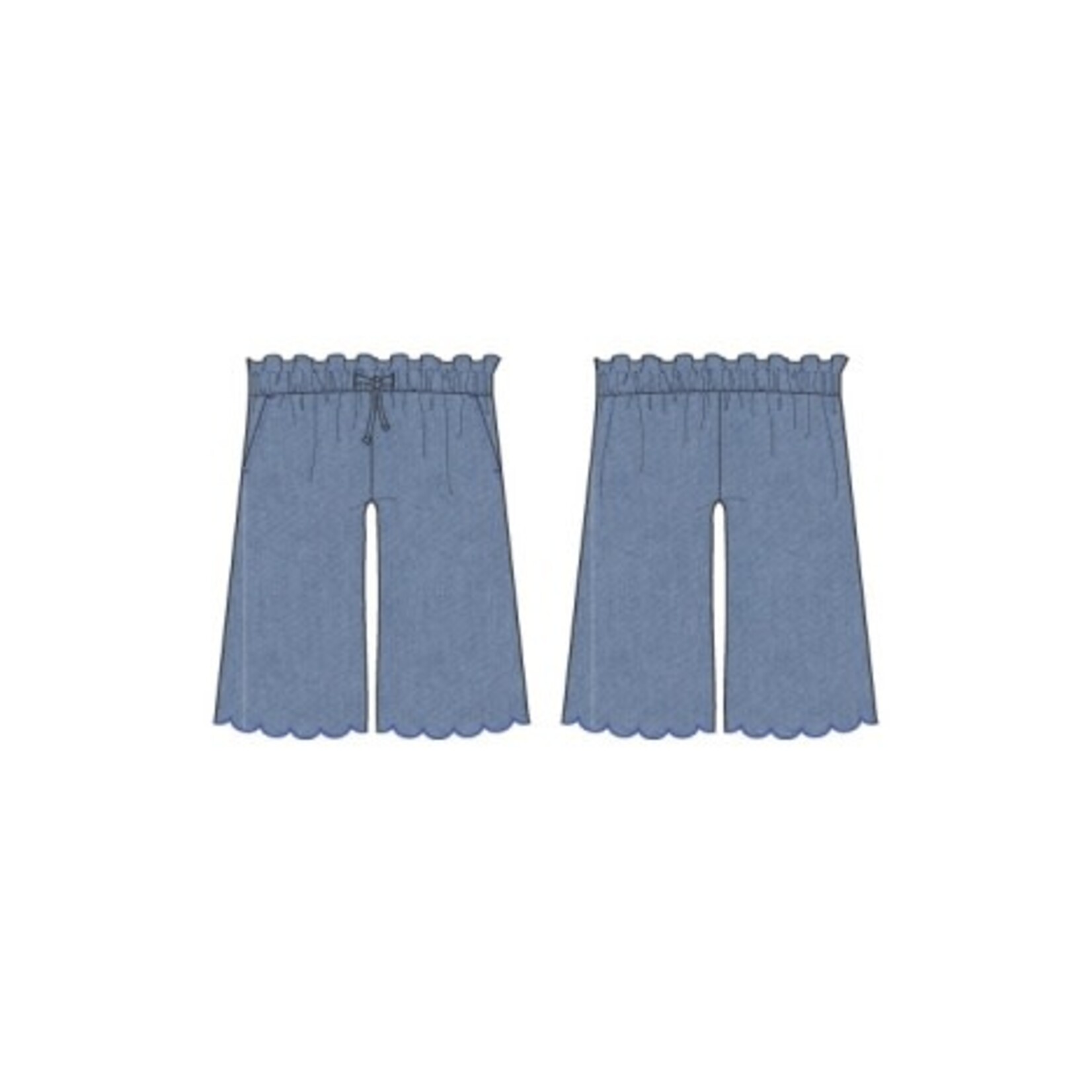 JANIE AND JACK D CHAMBRAY WIDE PANT SB1SPRTR