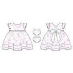 JANIE AND JACK G W PINK TOILE SL RUFFLE DRESS ESTR1