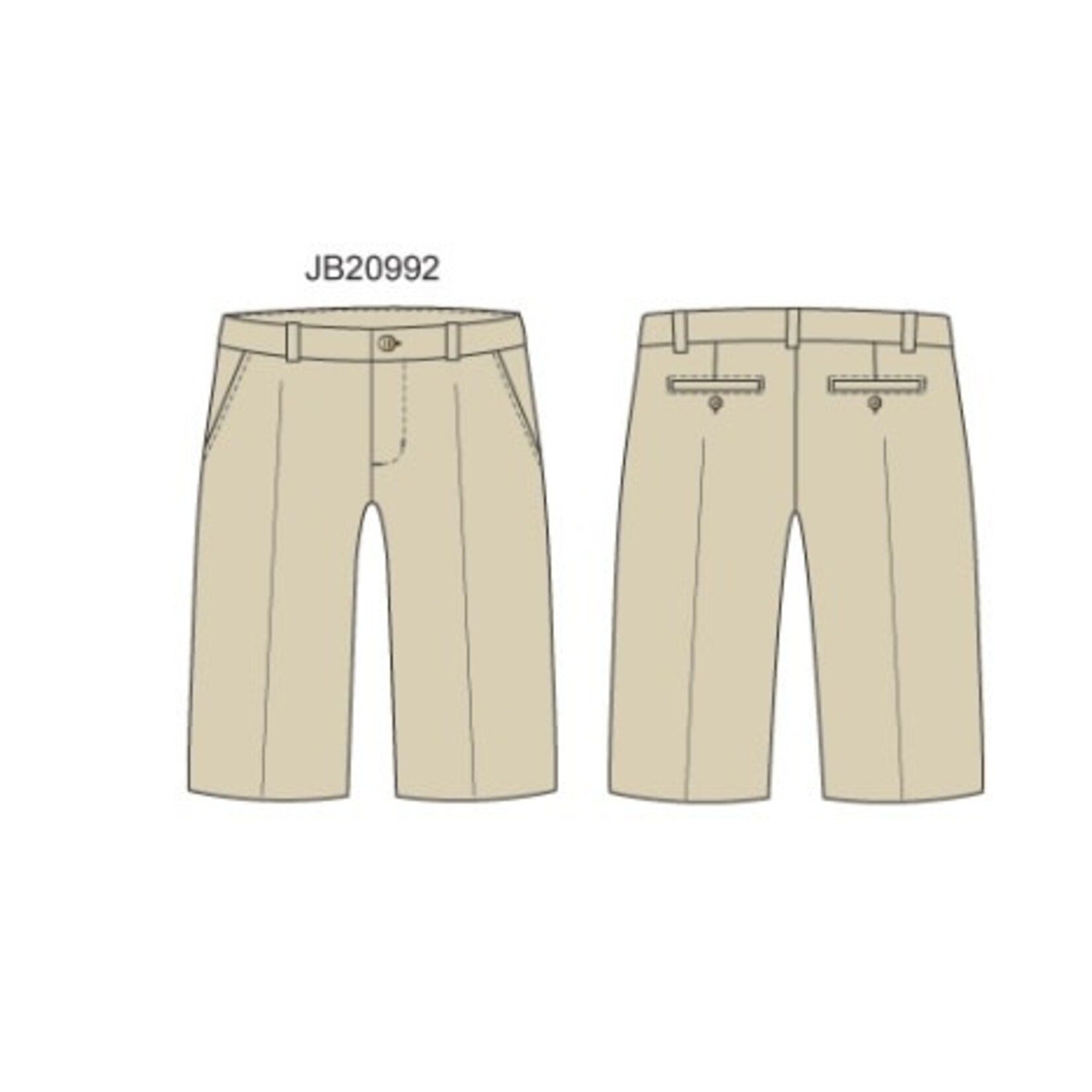 JANIE AND JACK W TR FF KHAKI LINEN PANT SB1 E1