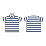 JANIE AND JACK K X NVY RED STRP SS SLUB POLO R1A