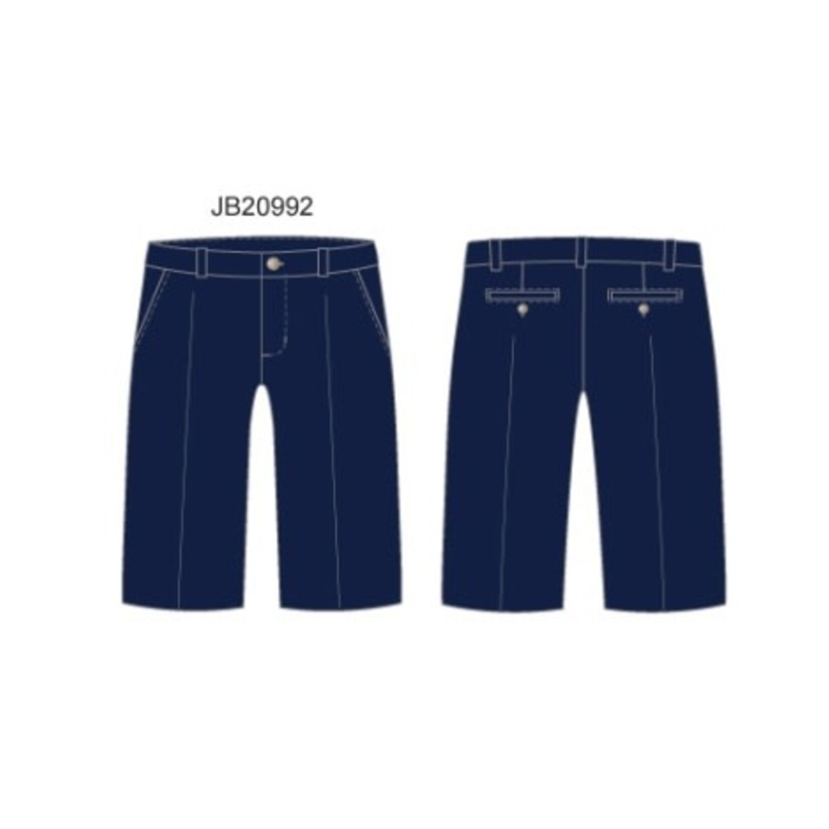 JANIE AND JACK W TR NAVY LINEN FF PANT OCC