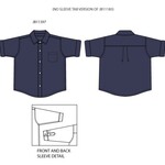 JANIE AND JACK W NAVY LINEN RU SHIRT SB1