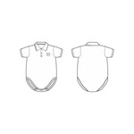 JANIE AND JACK B K WHITE POLO BUNNY EMBRD BODYSUIT ESTR1