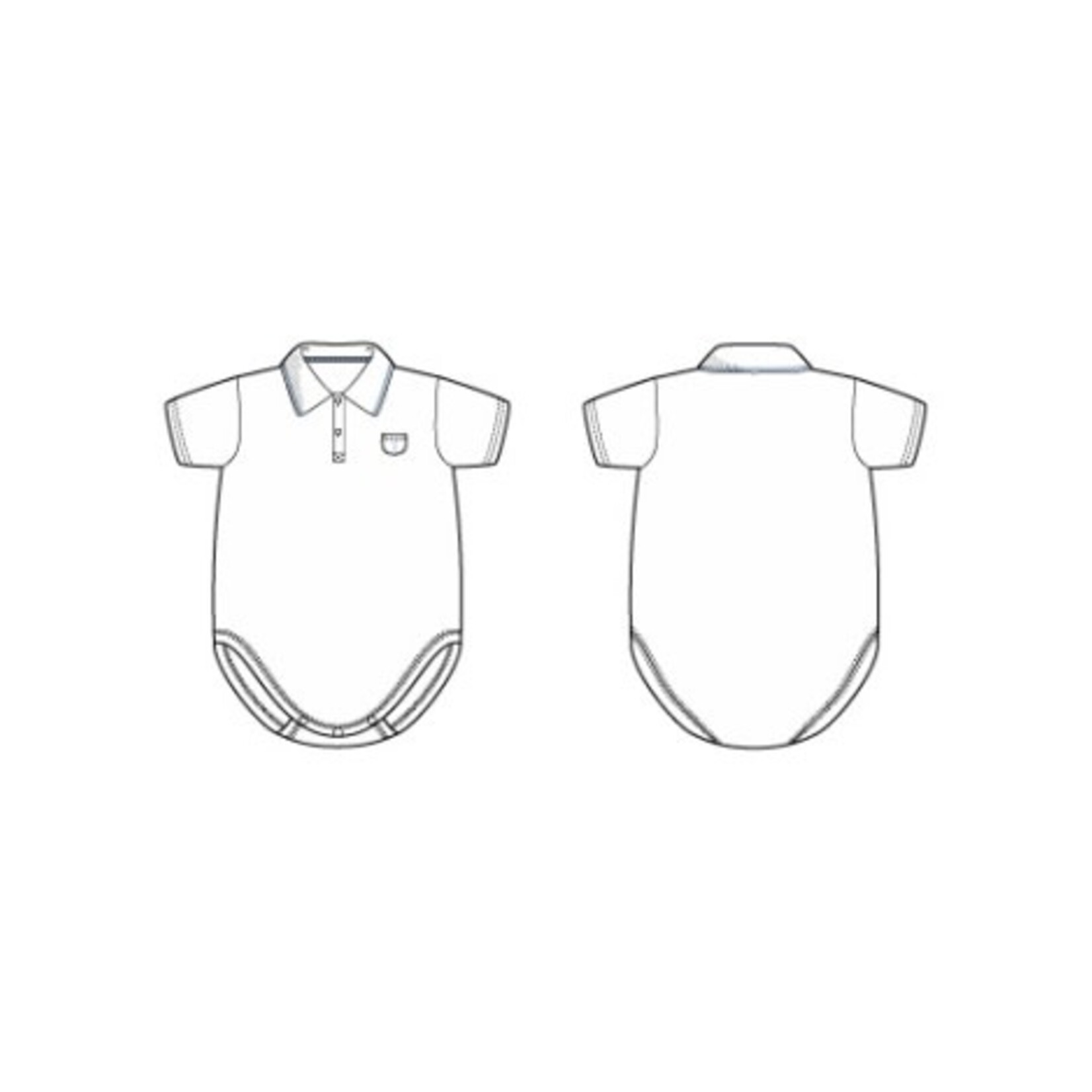 JANIE AND JACK B K WHITE POLO BUNNY EMBRD BODYSUIT ESTR1