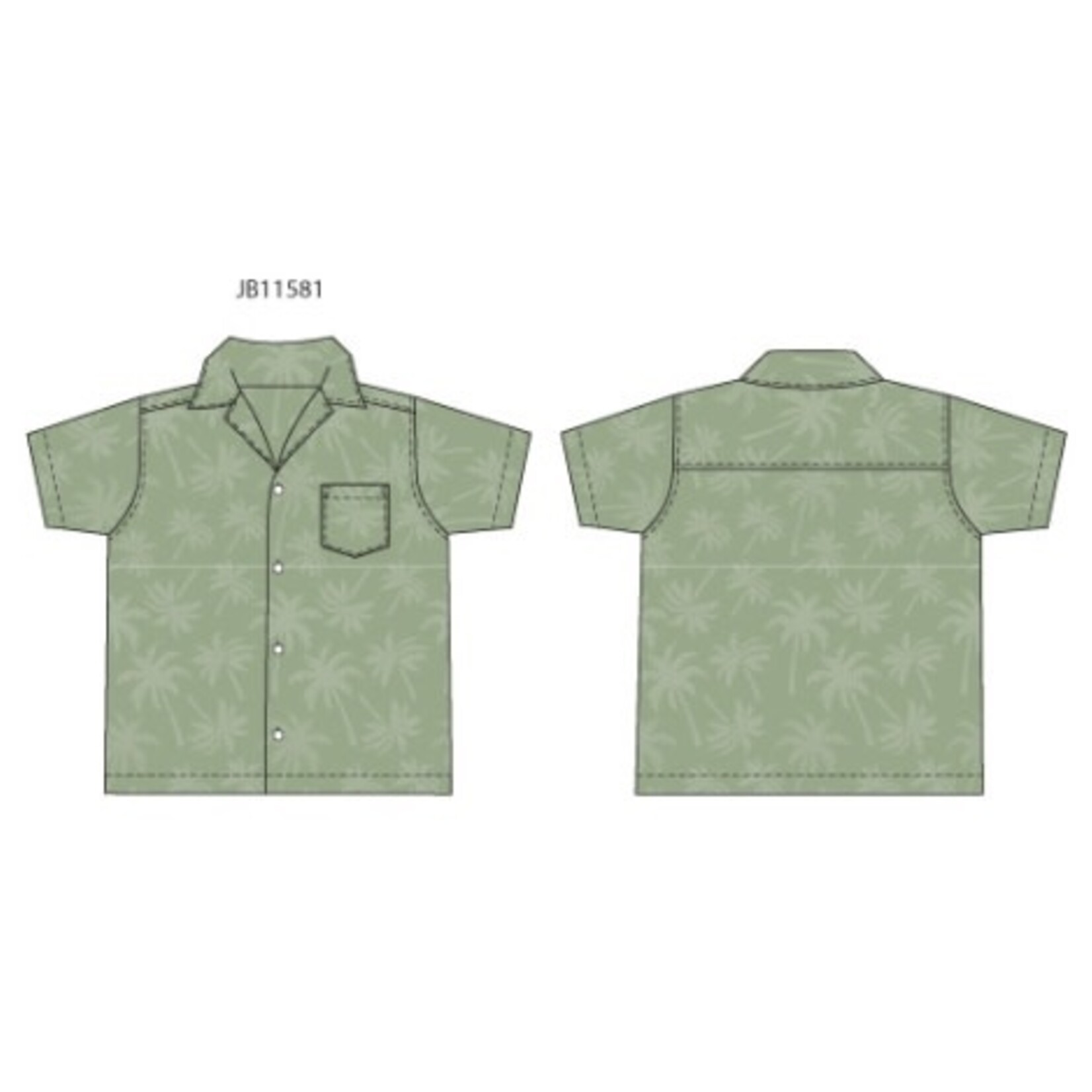 JANIE AND JACK K TR OLIVE PALM TERRY SS BTTN DWN SPRBRK