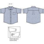 JANIE AND JACK W TR BLU LINEN RU TOP ESTR1