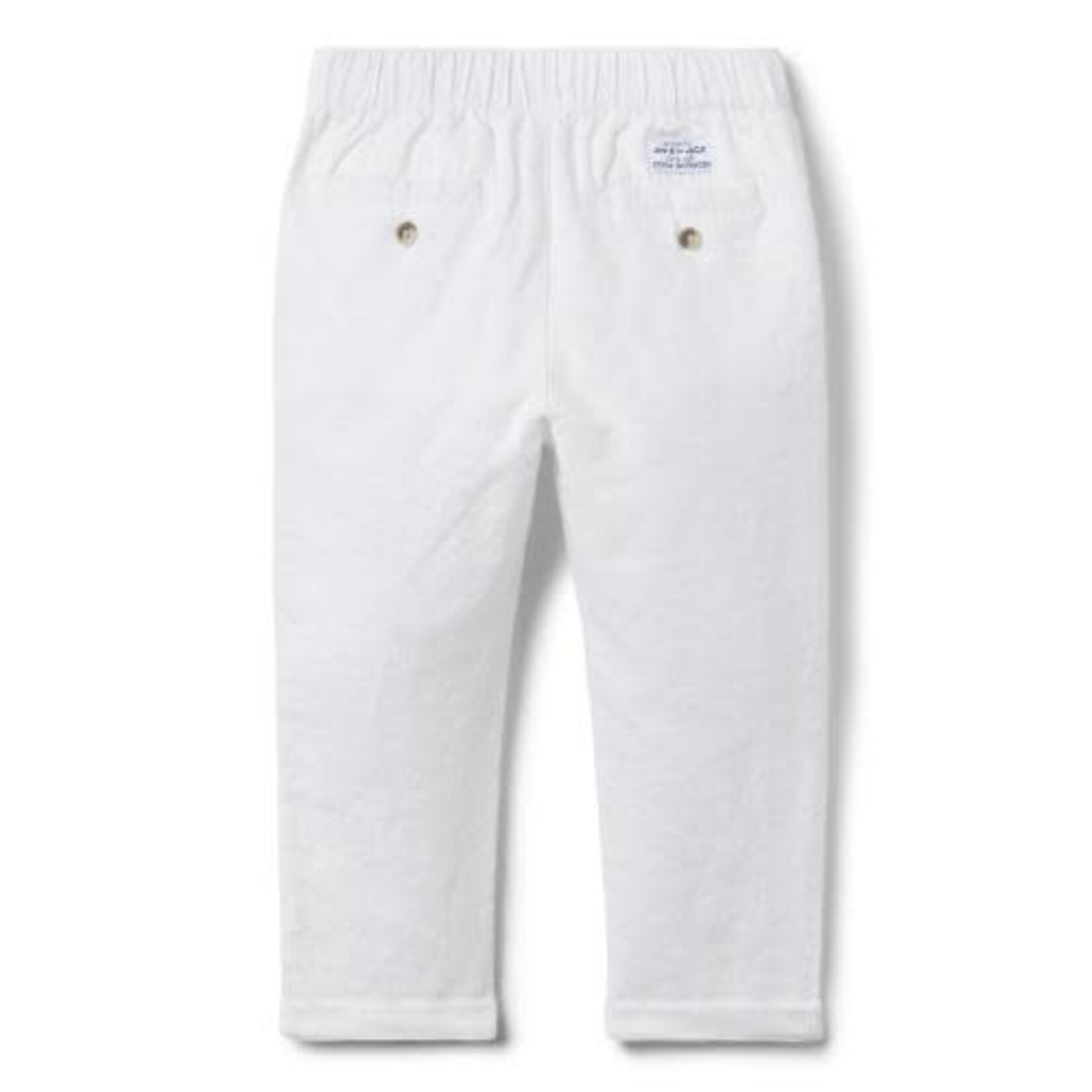 JANIE AND JACK W WHITE LINEN RU PANT SB1