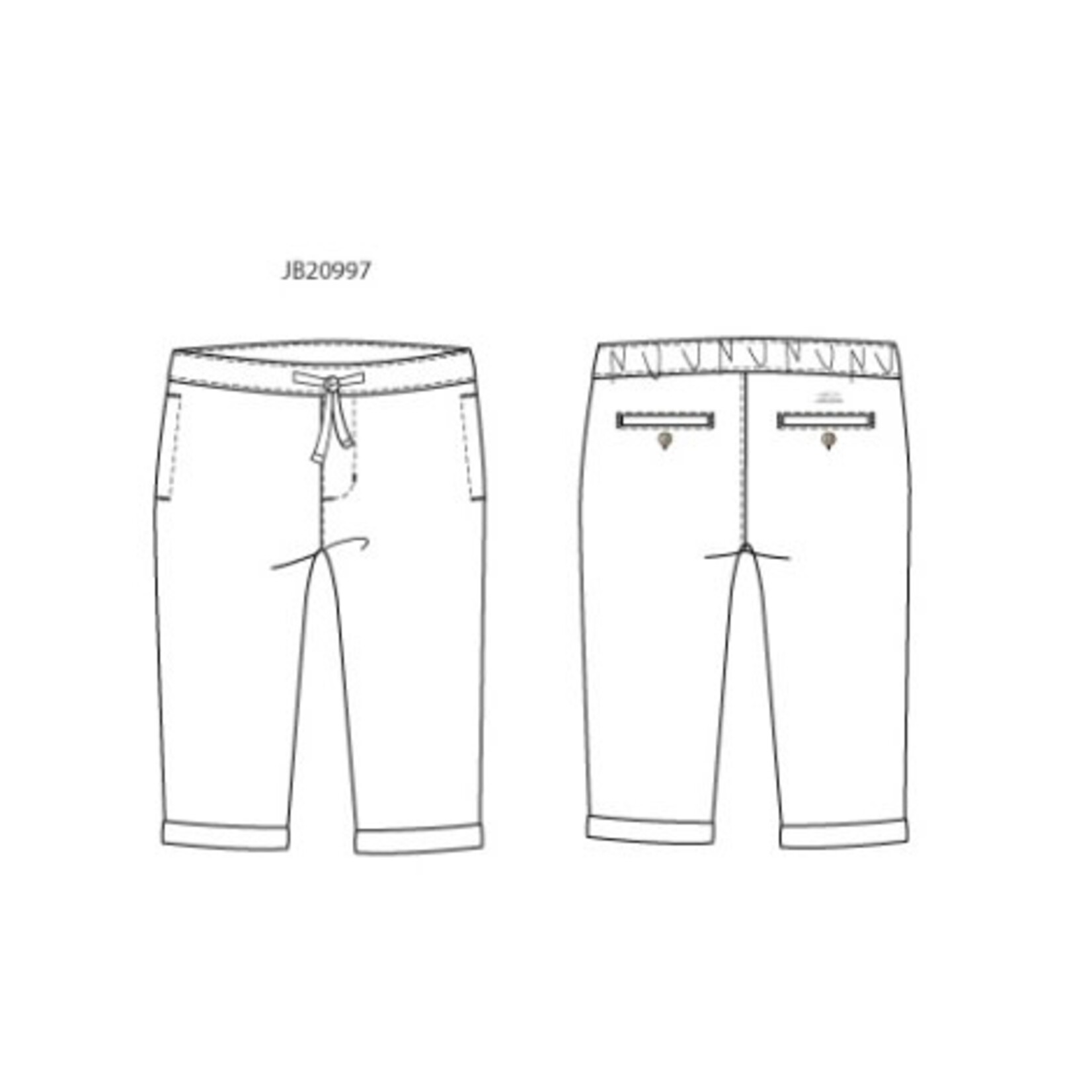 JANIE AND JACK W WHITE LINEN RU PANT SB1