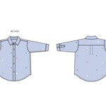 JANIE AND JACK W BLU AOE BUNNY LS OXFORD ESTR1