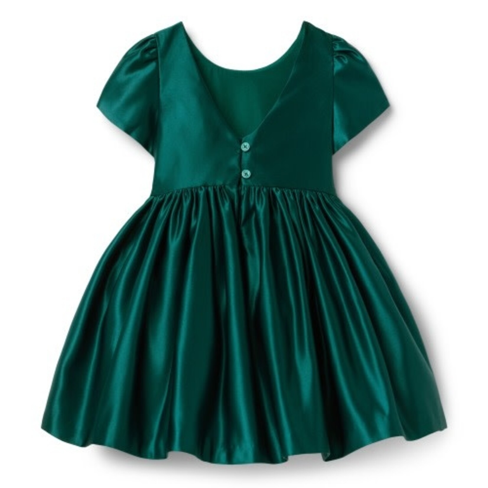 JANIE AND JACK W X GREEN SATIN TLP SLV DRESS H1B