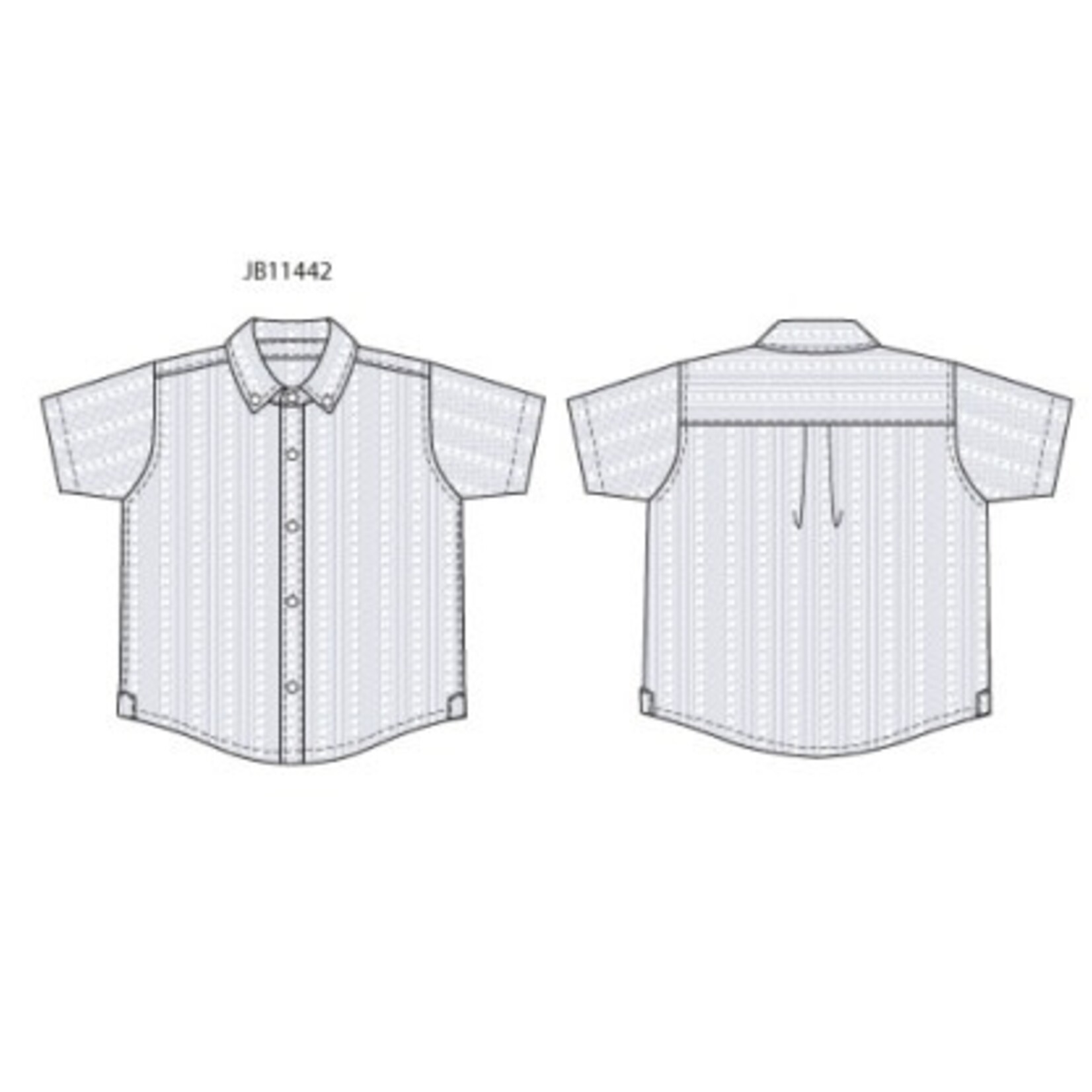 JANIE AND JACK W BLU ANCHOR CLIP STRIPE SS TOP ESTR2