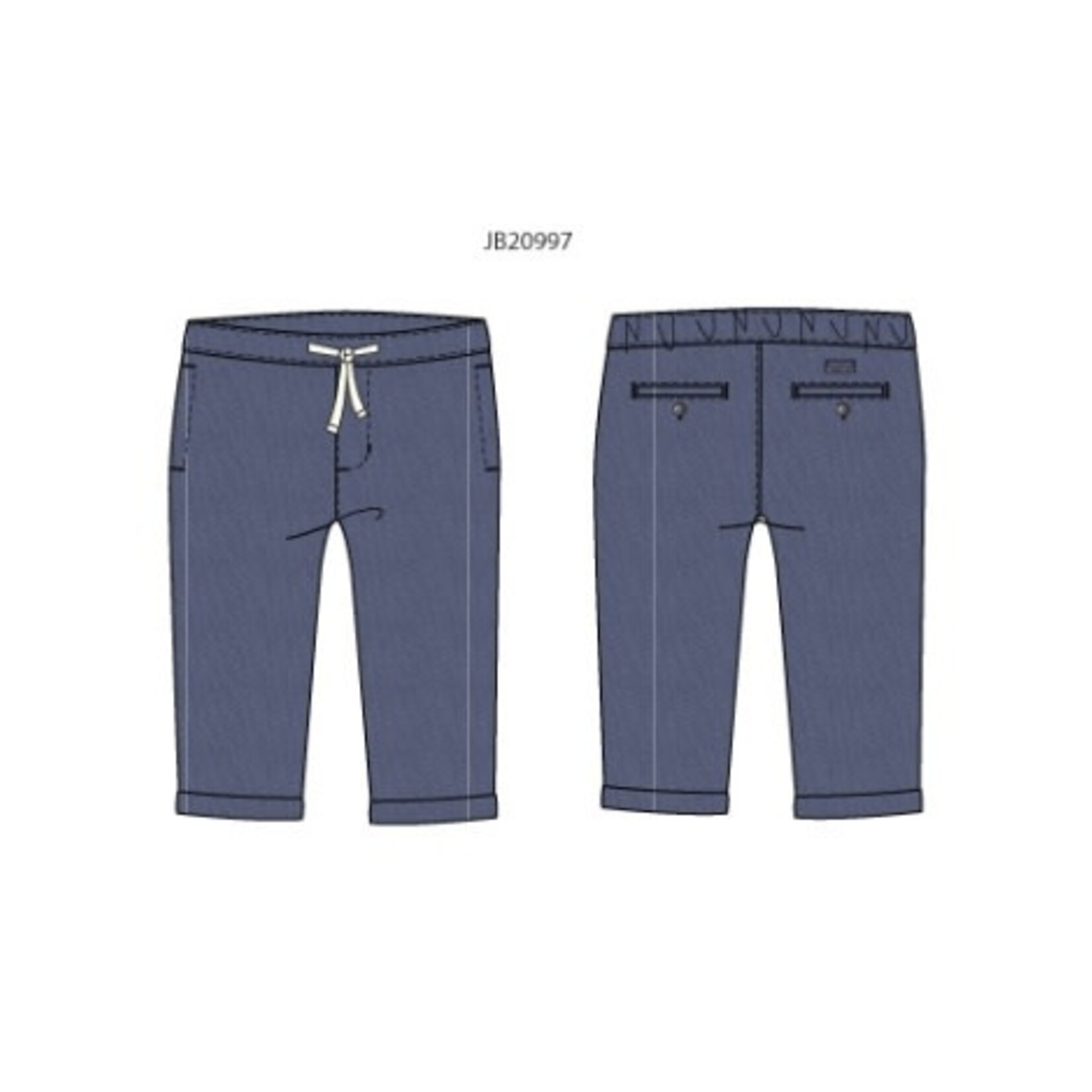 JANIE AND JACK W BLUE LINEN RU PANT SB1